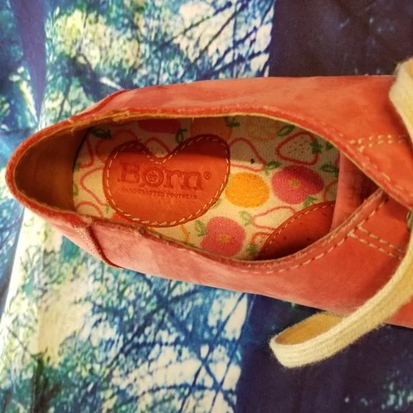 Born Salmon Suede Leather Lace-up Oxfords Flats Women's Size 9.5 / 41 - Picture 9 of 9